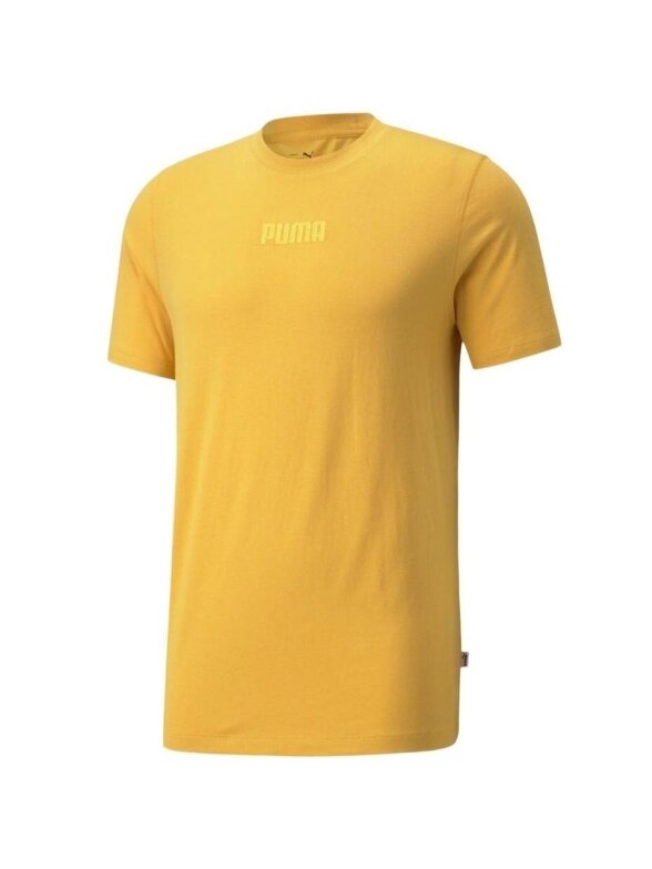 Puma Modern Basics Tee vyriški marškinėliai, geltoni 589345 37 1 Puma Modern Basics Tee vyriški marškinėliai, geltoni 589345 37 1