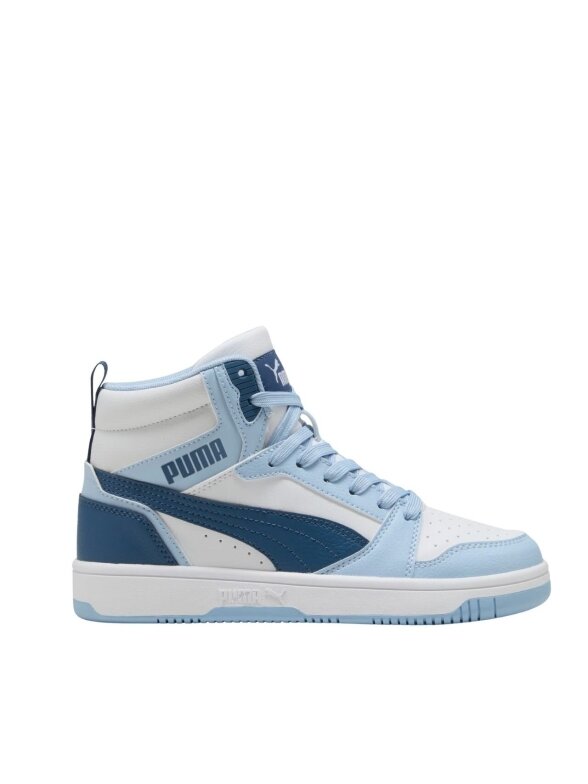 Puma Rebound V6 Mid batai vaikams balti-mėlyni 393831 32 1 Puma Rebound V6 Mid batai vaikams balti-mėlyni 393831 32 1