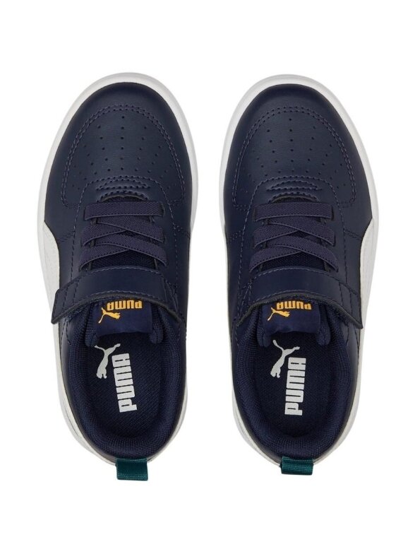 Puma Rickie AC PS vaikiški batai tamsiai mėlyni ir balti 385836 07 2 Puma Rickie AC PS vaikiški batai tamsiai mėlyni ir balti 385836 07 2