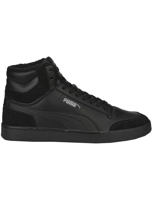 Puma Shuffle Mid Fur vyriški batai juodi 387609 01