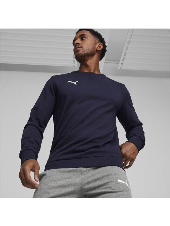 Puma Team Goal Casuals Crew Neck Sweat vyriškas džemperis tamsiai mėlynas 658592 06 2