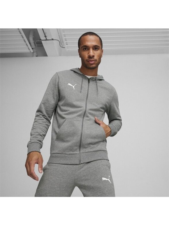 Puma Team Goal Casuals vyriškas džemperis su gobtuvu pilkas 658595 33 2