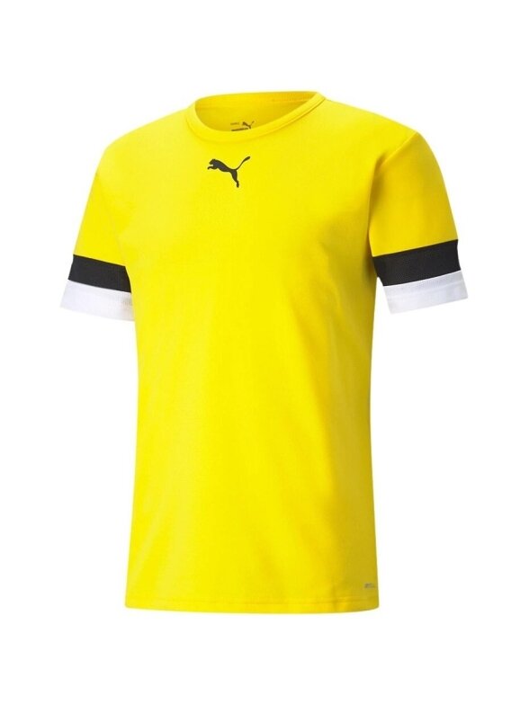 Puma teamRISE Jersey vyriški marškinėliai geltoni 704932 07 1 Puma teamRISE Jersey vyriški marškinėliai geltoni 704932 07 1