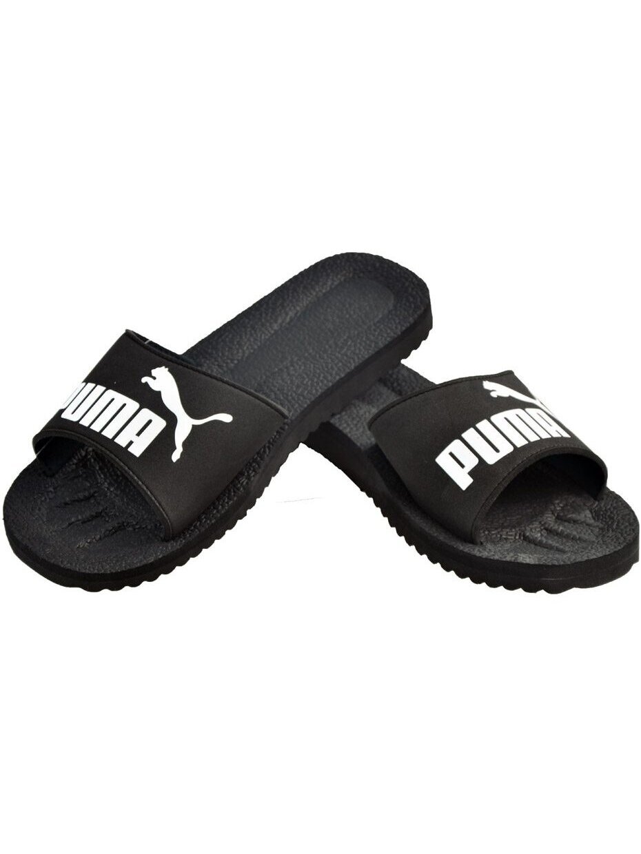 Puma Purecat juodos ir baltos šlepetės 360262 01 3