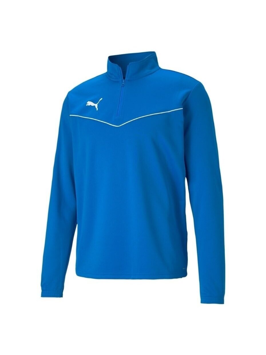 Puma teamRISE 1 4 Zip Top vyriški džemperiai mėlyni 657394 02