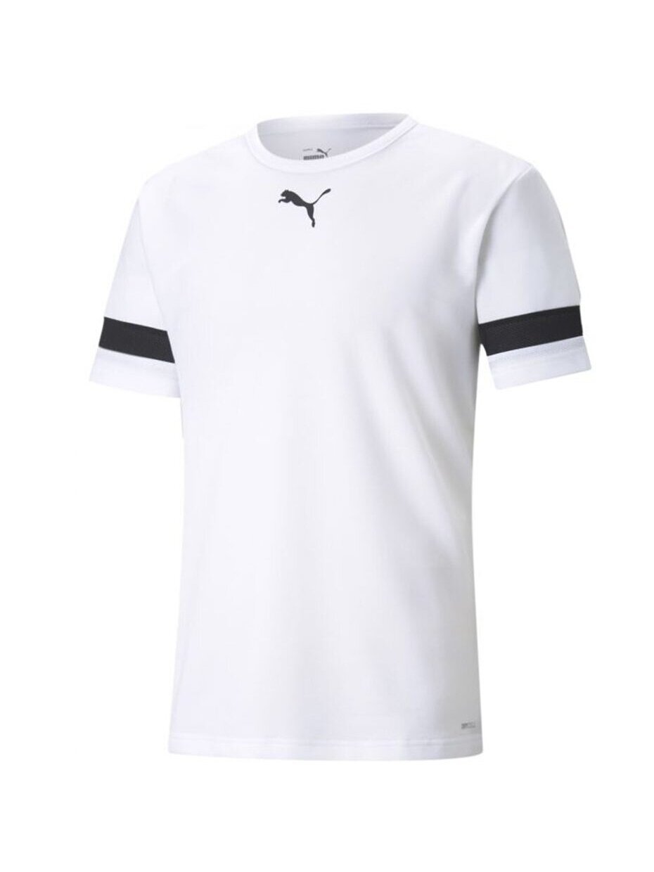 Puma teamRISE Jersey vyriški marškinėliai balti 704932 04 Puma teamRISE Jersey vyriški marškinėliai balti 704932 04