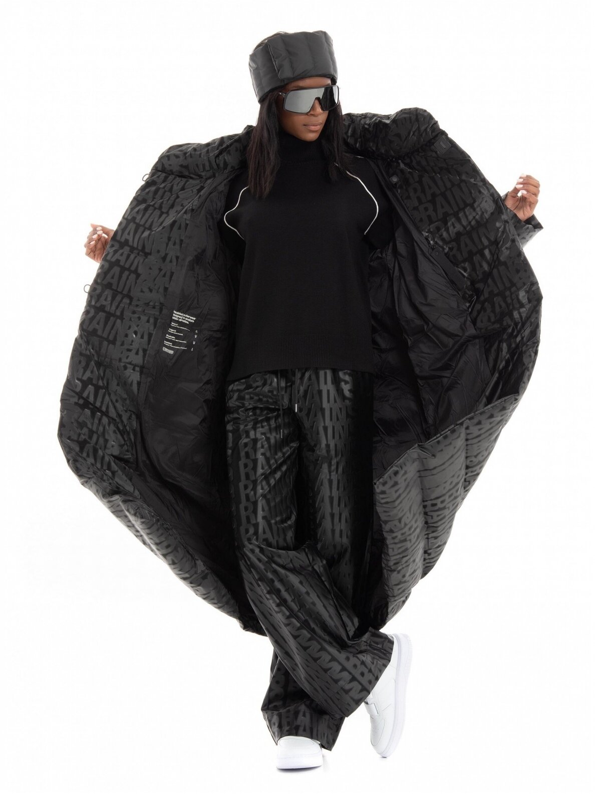 Rains  Puffer W Coat paltas moterims juodas 15170 1