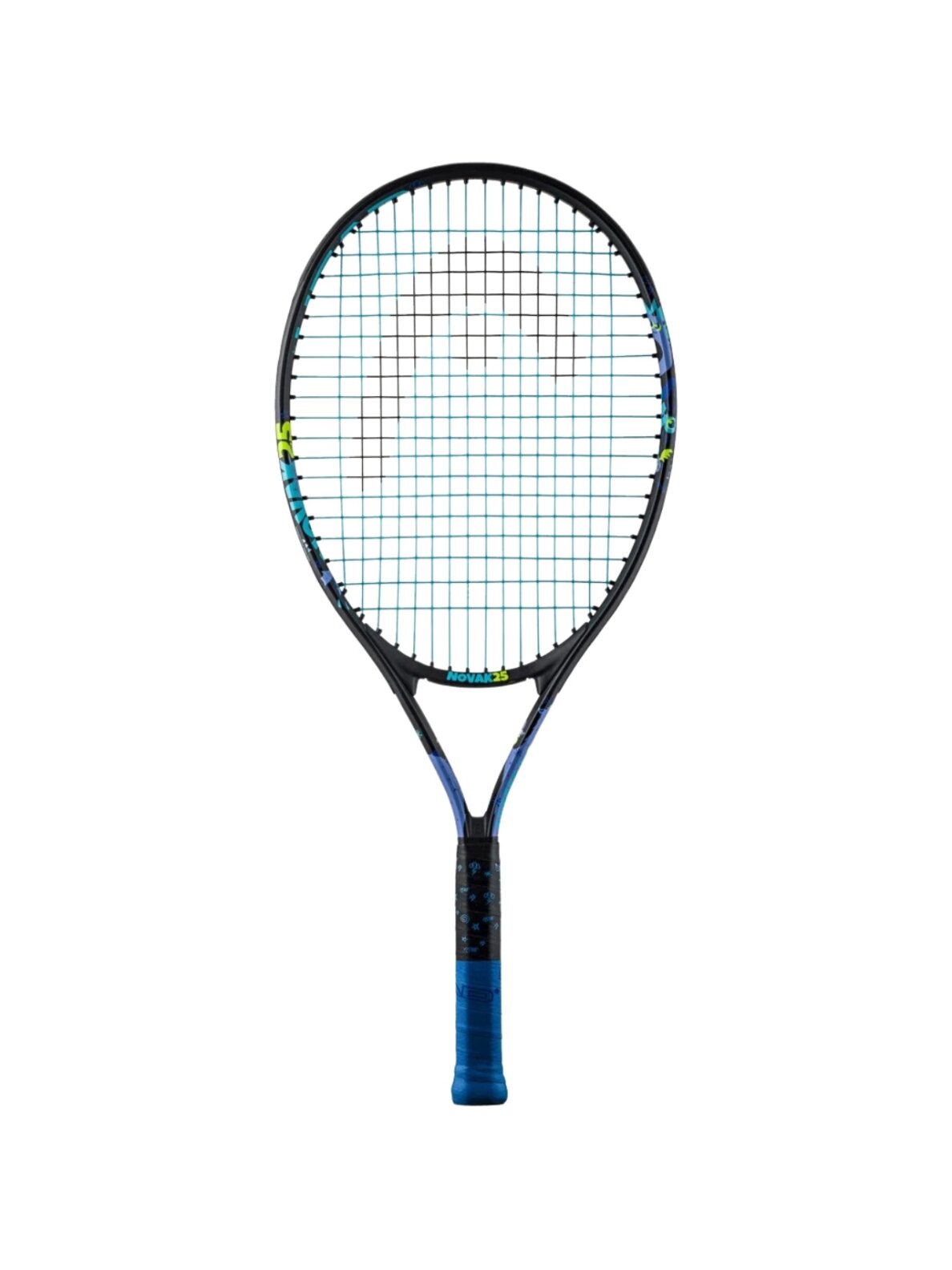 Teniso raketė Head Novak 25 cv3 7/8 su dėklu juodo-mėlynos spalvos 235004 SC07 Teniso raketė Head Novak 25 cv3 7/8 su dėklu juodo-mėlynos spalvos 235004 SC07