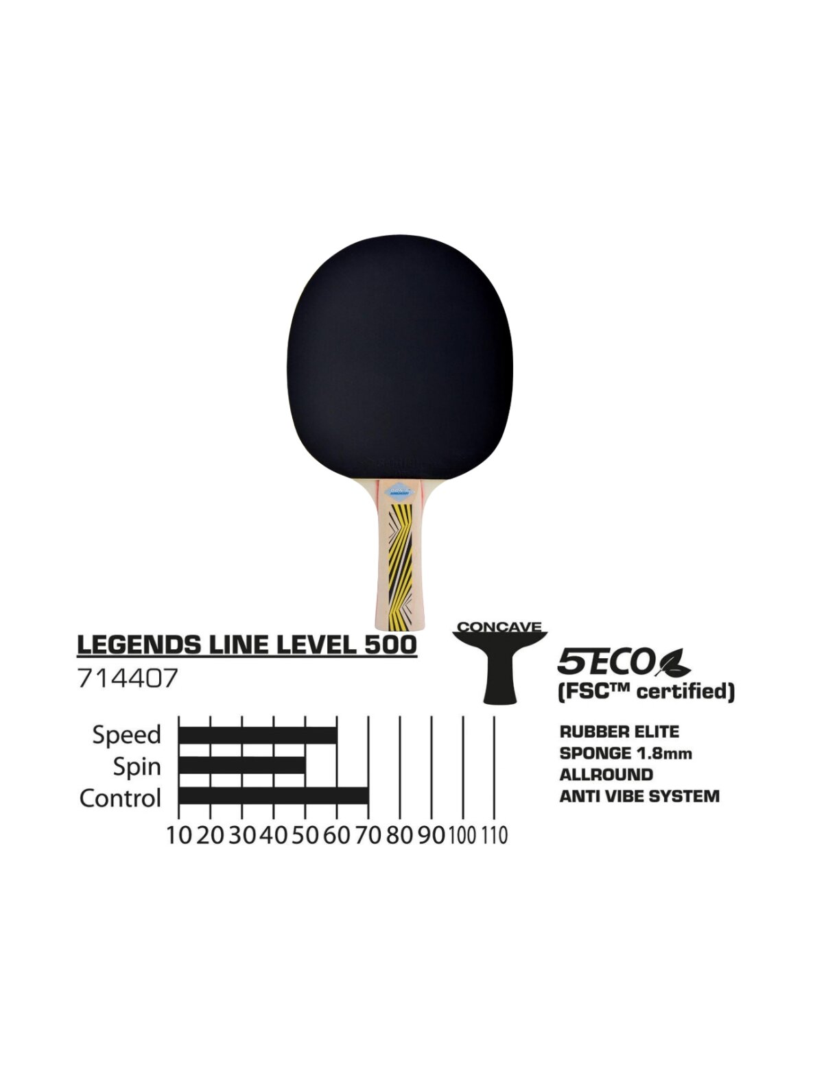 Donic Legends 500 stalo teniso raketė 714407 3 Donic Legends 500 stalo teniso raketė 714407 3