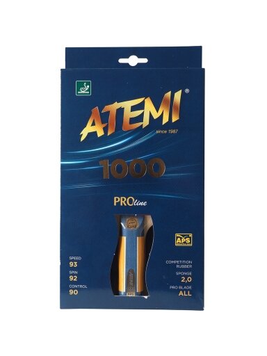Nauja Atemi 1000 Pro įgaubta stalo teniso raketė Nauja Atemi 1000 Pro įgaubta stalo teniso raketė