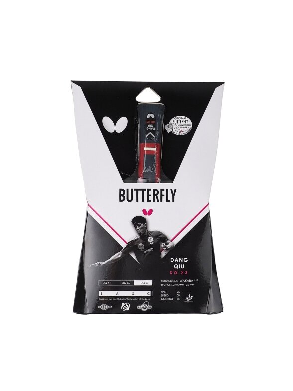 Butterfly Dang Qiu DQX3 stalo teniso raketė Butterfly Dang Qiu DQX3 stalo teniso raketė