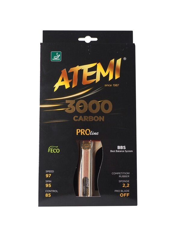 Nauja Atemi 3000 Pro anatominė stalo teniso raketė Nauja Atemi 3000 Pro anatominė stalo teniso raketė