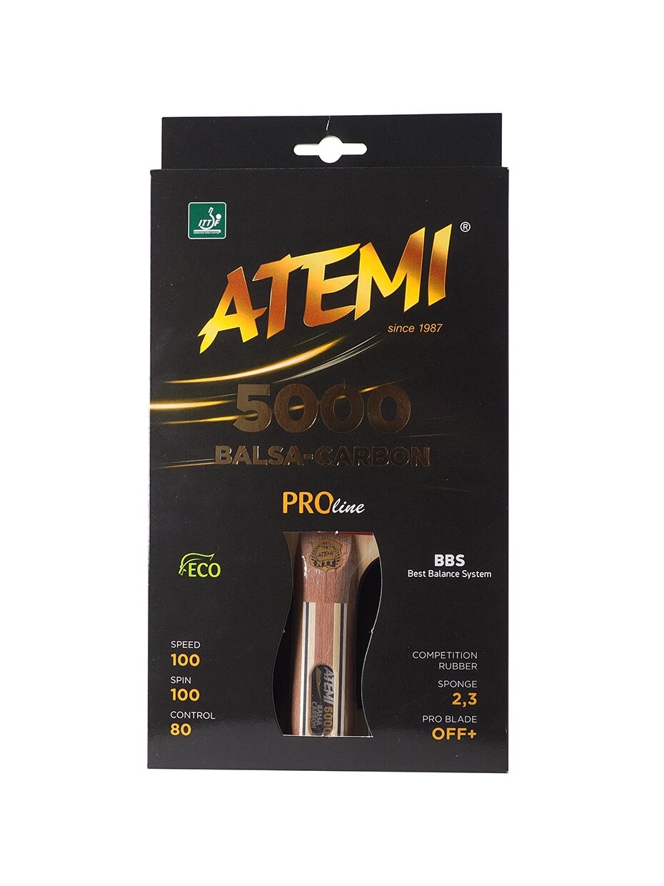 Nauja Atemi 5000 Pro anatominė stalo teniso raketė
