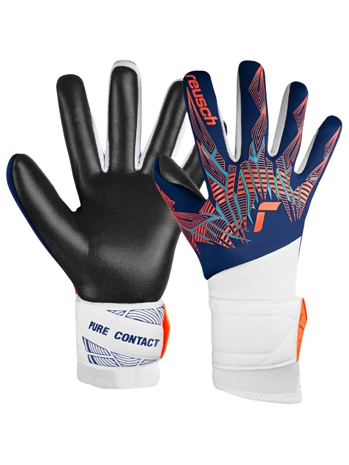 Reusch Pure Contact Sidabrinės vartininko pirštinės tamsiai mėlyna-balta-juoda 5470200 4848 Reusch Pure Contact Sidabrinės vartininko pirštinės tamsiai mėlyna-balta-juoda 5470200 4848