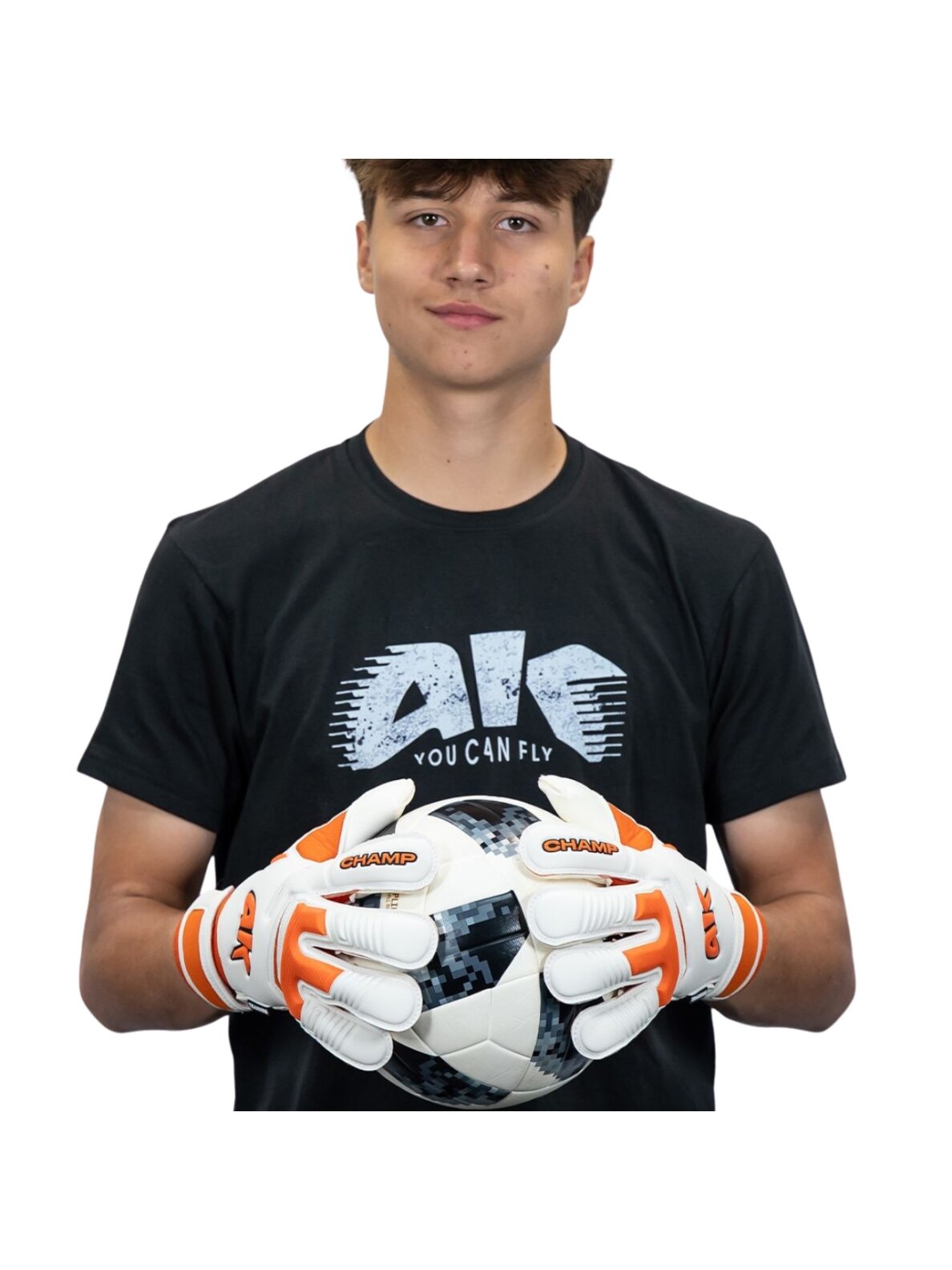 4Keepers Champ Training VII RF2G Junior vartininko pirštinės, baltos ir oranžinės 5
