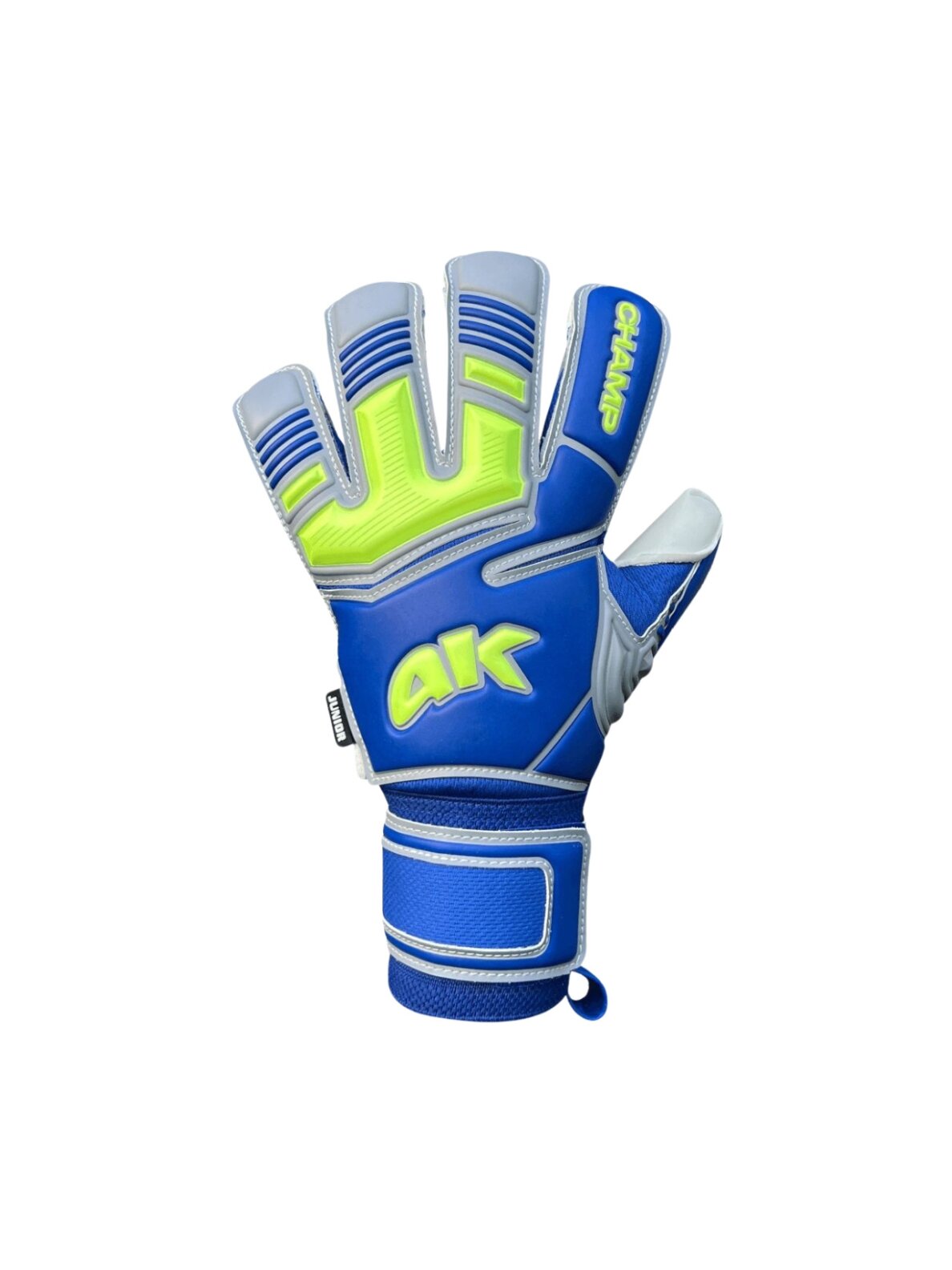 4Keepers Champ VII HB Junior vartininko pirštinės, mėlynos ir žalios spalvos fluo