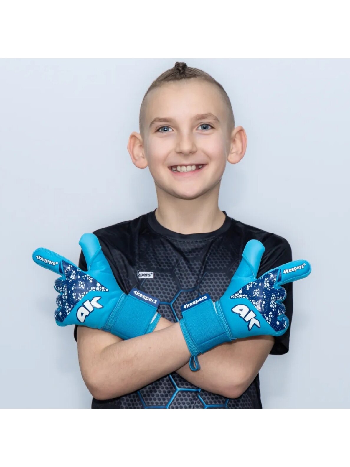 Vartininko pirštinės 4Keepers Elite Nox NC Junior mėlyni 8