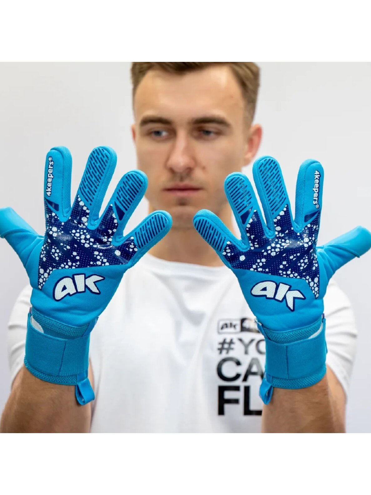 Vartininko pirštinės 4Keepers Elite Nox NC mėlyni 7