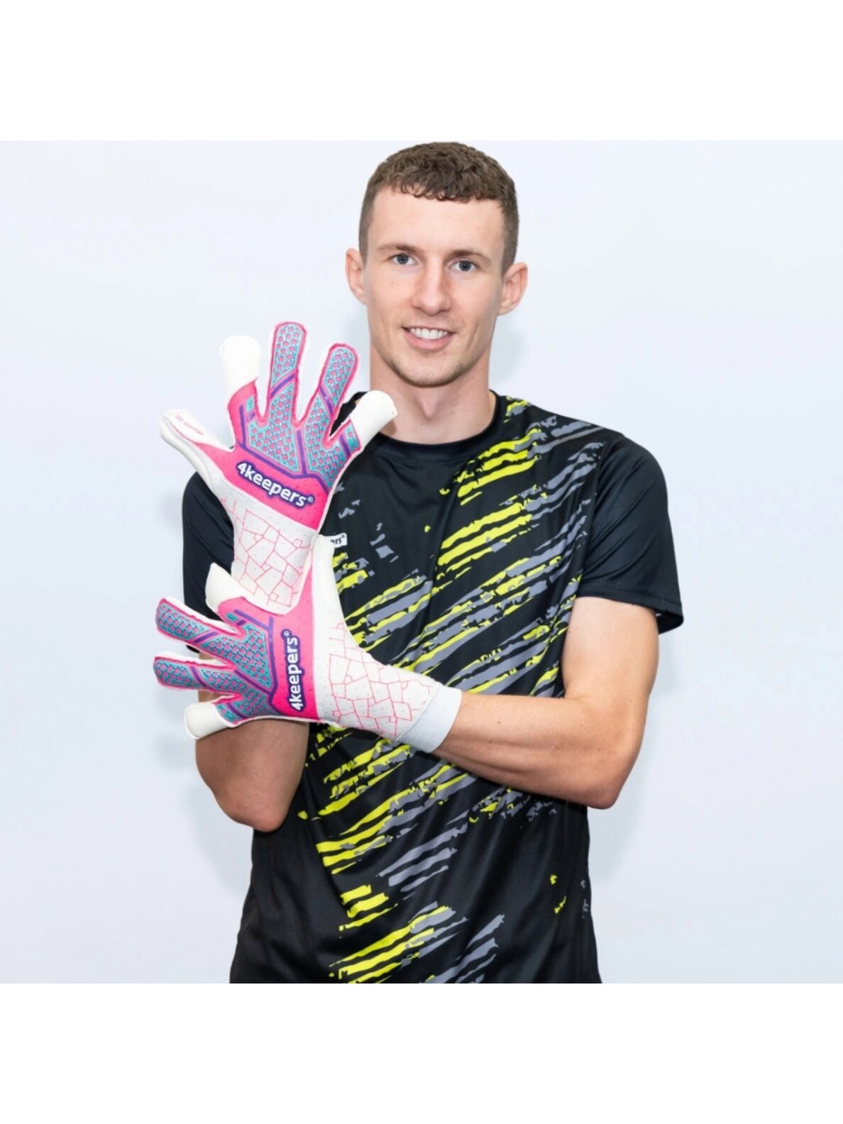 4Keepers vartininko pirštinės Neo Raya RFG2 baltai rožinės 6
