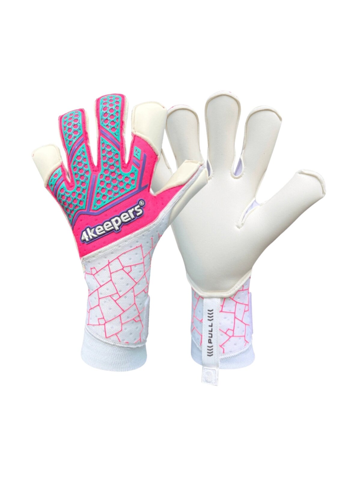 4Keepers vartininko pirštinės Neo Raya RFG2 baltai rožinės
