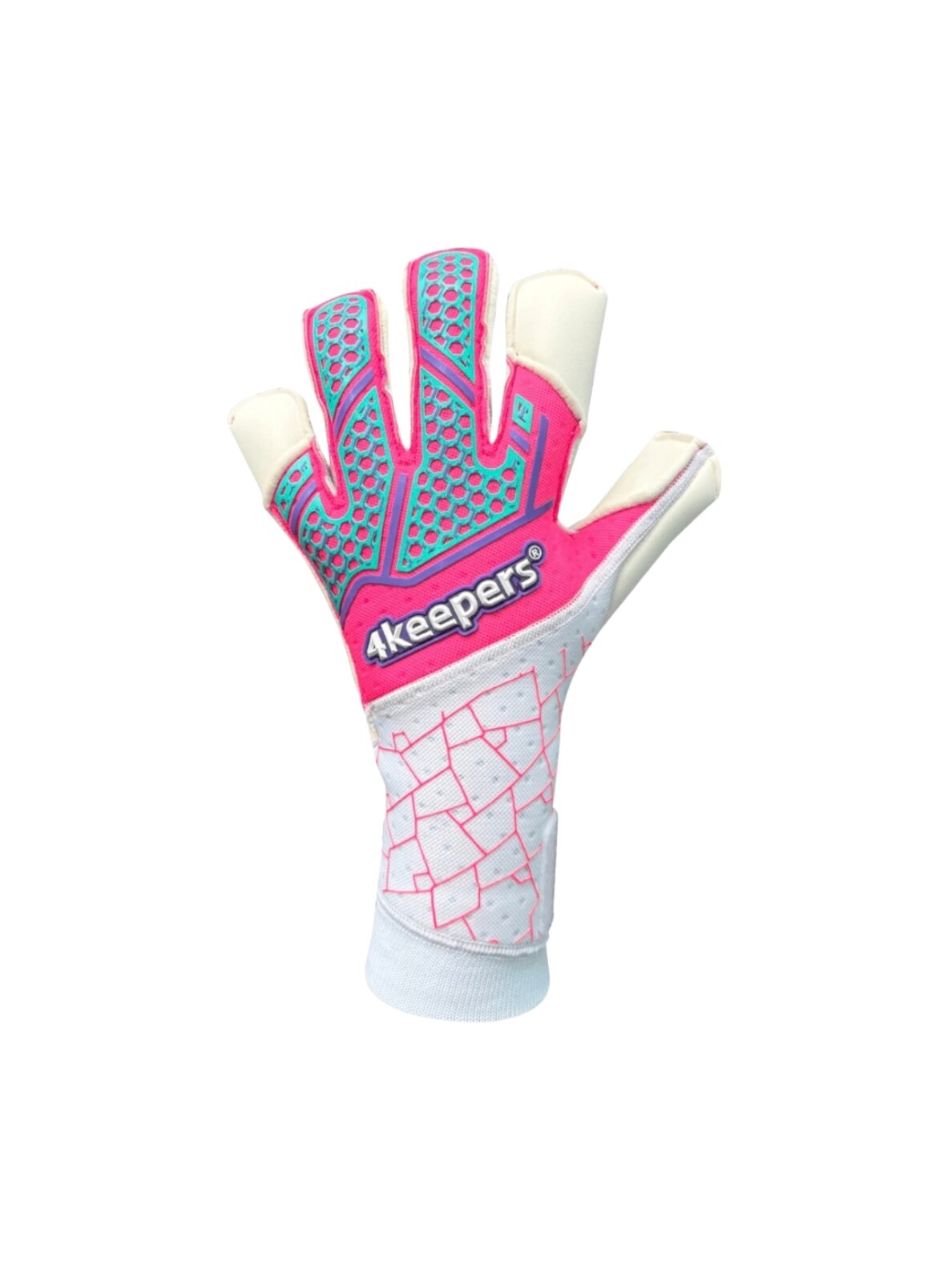 4Keepers vartininko pirštinės vaikams Neo Raya RFG2 baltos ir rožinės 1
