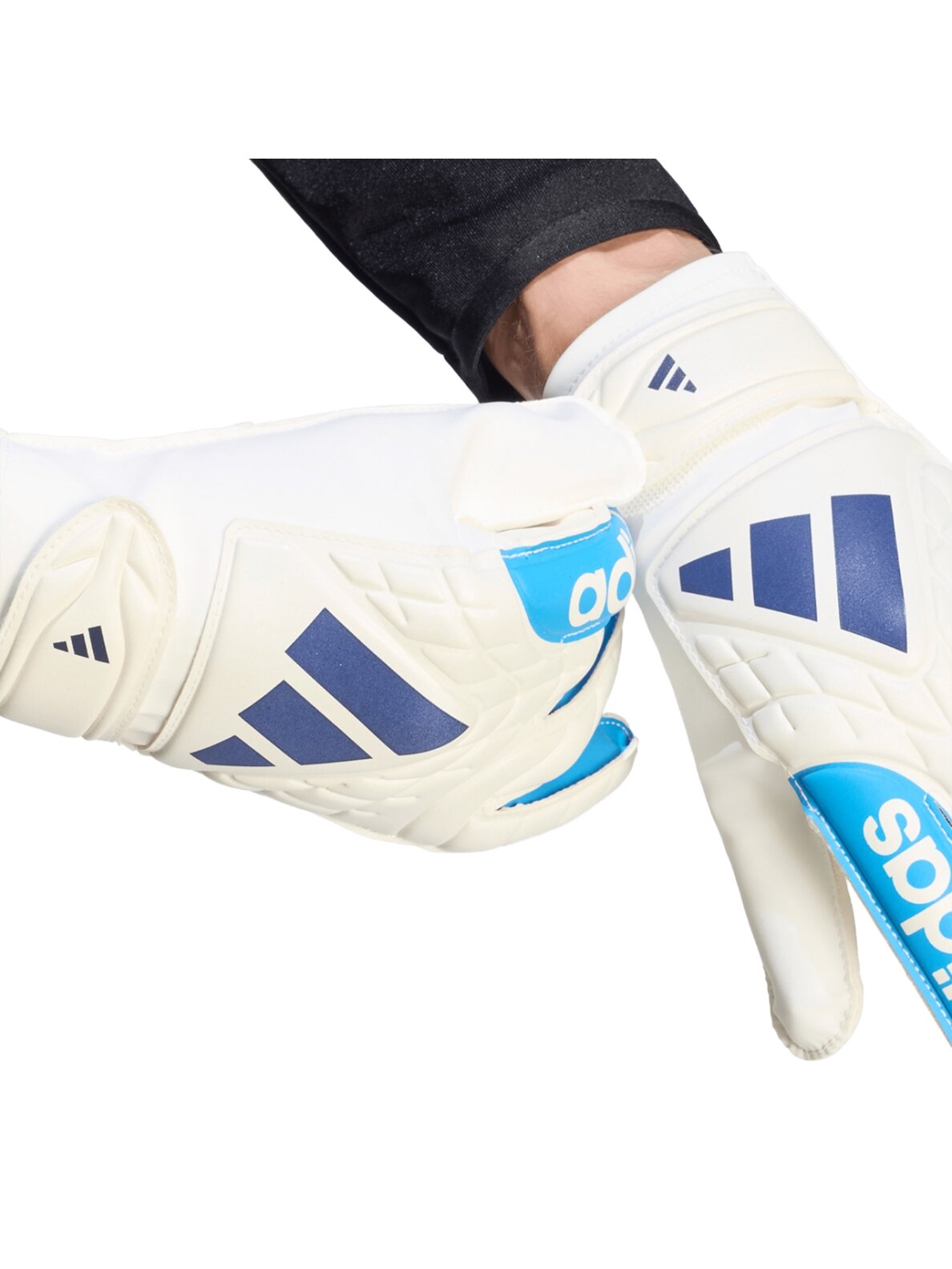 Adidas Copa Club vartininko pirštinės, baltos-mėlynos, KE9734 4 Adidas Copa Club vartininko pirštinės, baltos-mėlynos, KE9734 4
