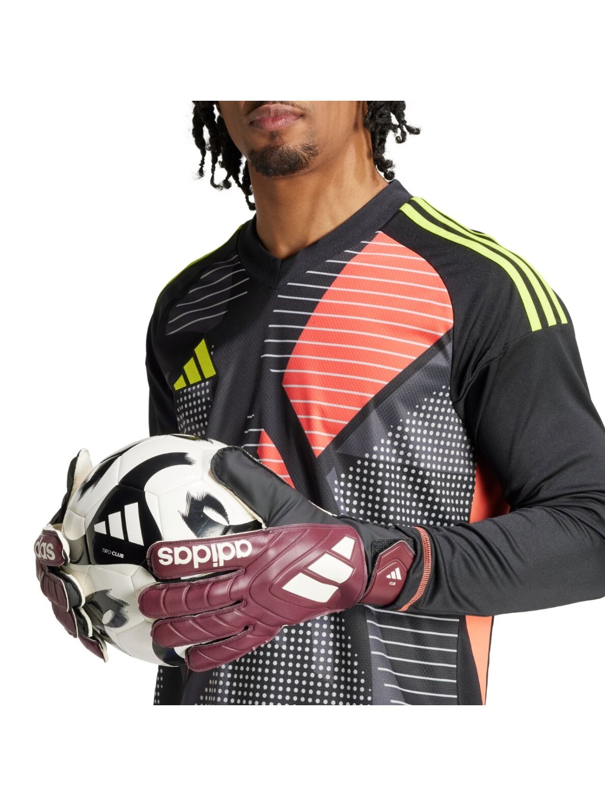 Adidas Copa Club vartininko pirštinės, bordo spalvos IQ4017 5 Adidas Copa Club vartininko pirštinės, bordo spalvos IQ4017 5