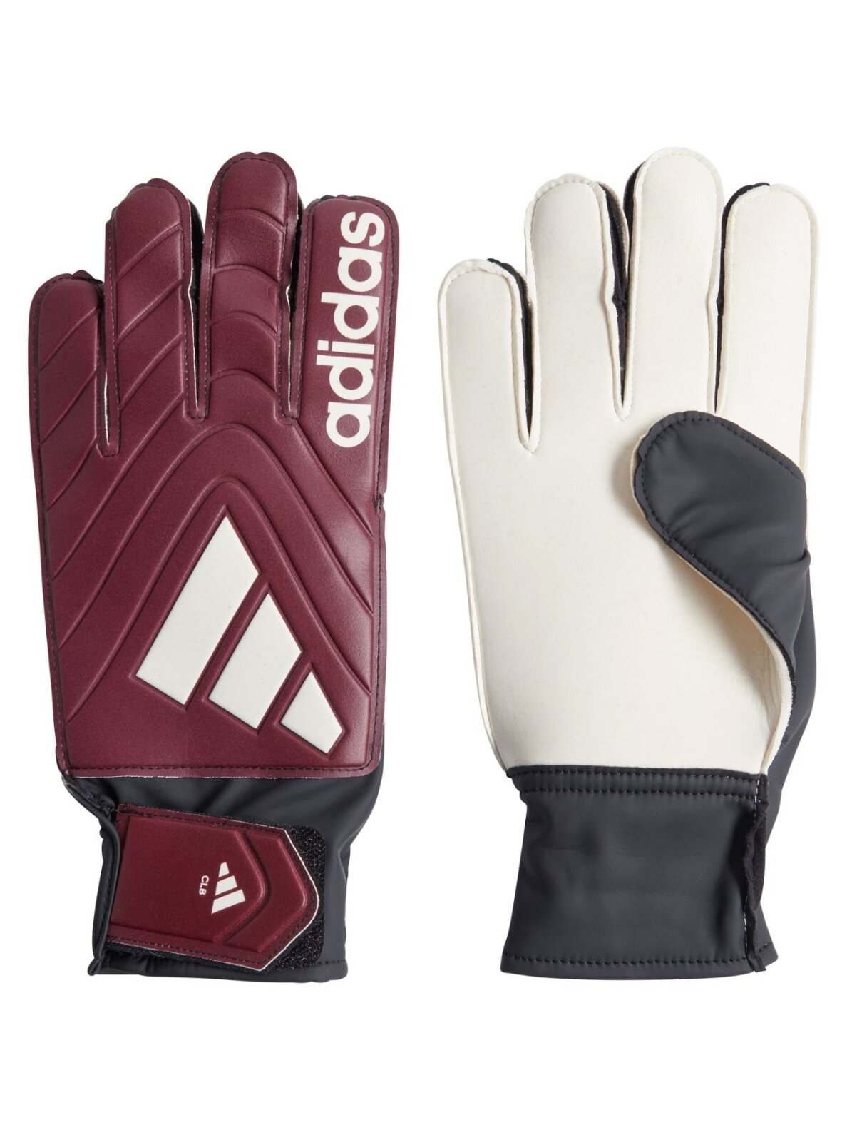 Adidas Copa Club vartininko pirštinės, bordo spalvos IQ4017 Adidas Copa Club vartininko pirštinės, bordo spalvos IQ4017