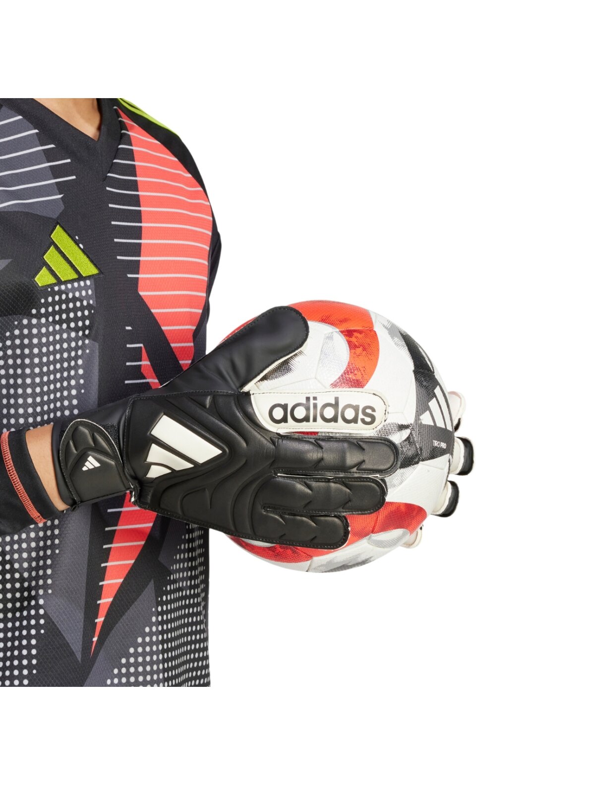 adidas Copa Club Goalkeeper vyrų vartininko pirštinės juodos JY0625 4 adidas Copa Club Goalkeeper vyrų vartininko pirštinės juodos JY0625 4