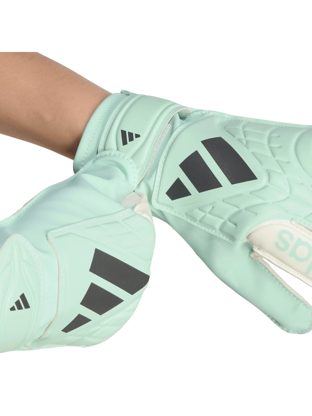 adidas vaikiškos vartininko pirštinės Copa Club, mėtų žalios-baltos KE9735 4 adidas vaikiškos vartininko pirštinės Copa Club, mėtų žalios-baltos KE9735 4