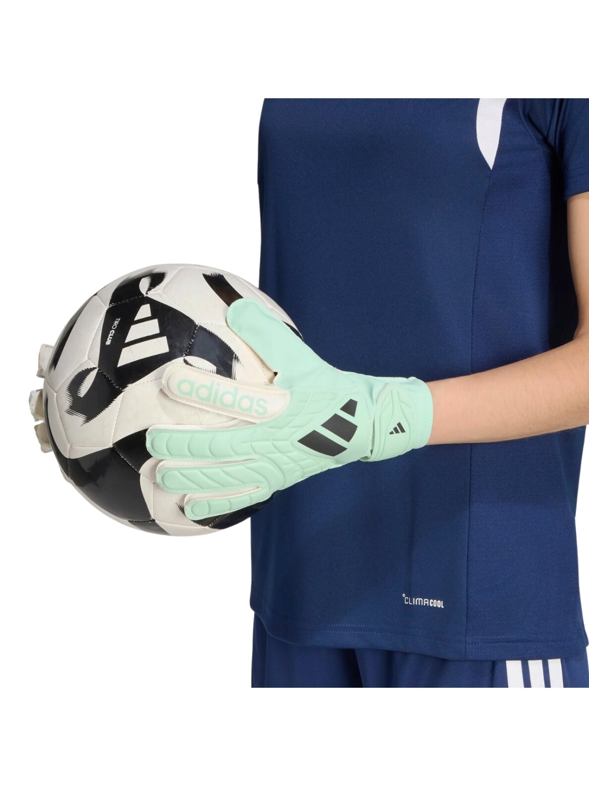 adidas vaikiškos vartininko pirštinės Copa Club, mėtų žalios-baltos KE9735 6 adidas vaikiškos vartininko pirštinės Copa Club, mėtų žalios-baltos KE9735 6