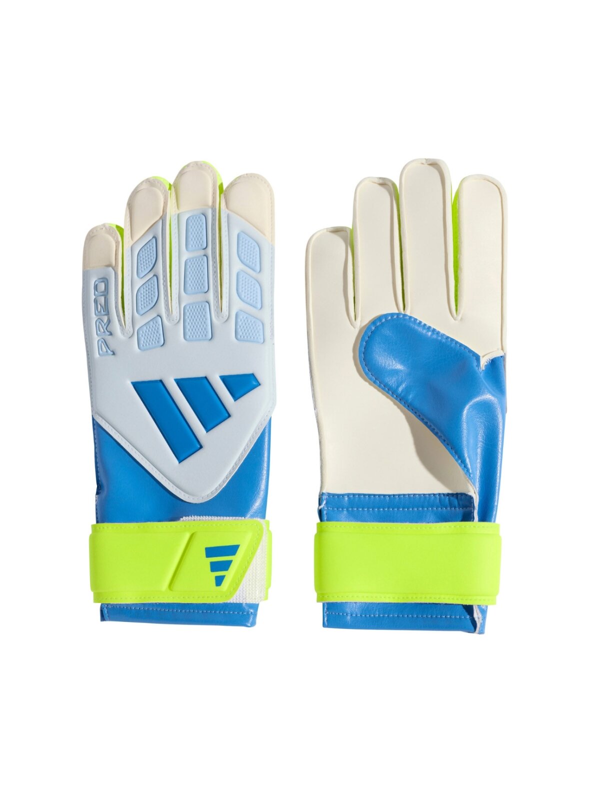 Adidas Predator Training vartininko pirštinės vaikams baltai geltona mėlyna KA7793 Adidas Predator Training vartininko pirštinės vaikams baltai geltona mėlyna KA7793