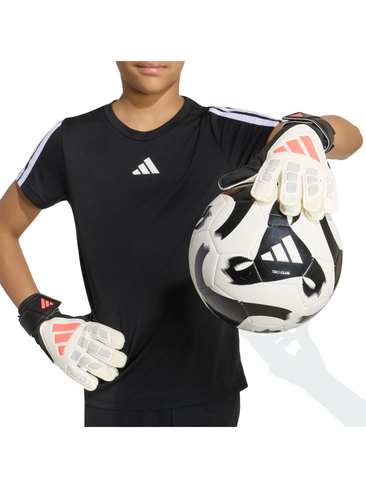 adidas Predator Training vaikiškos vartininko pirštinės, juodos ir baltos KE9707 5 adidas Predator Training vaikiškos vartininko pirštinės, juodos ir baltos KE9707 5