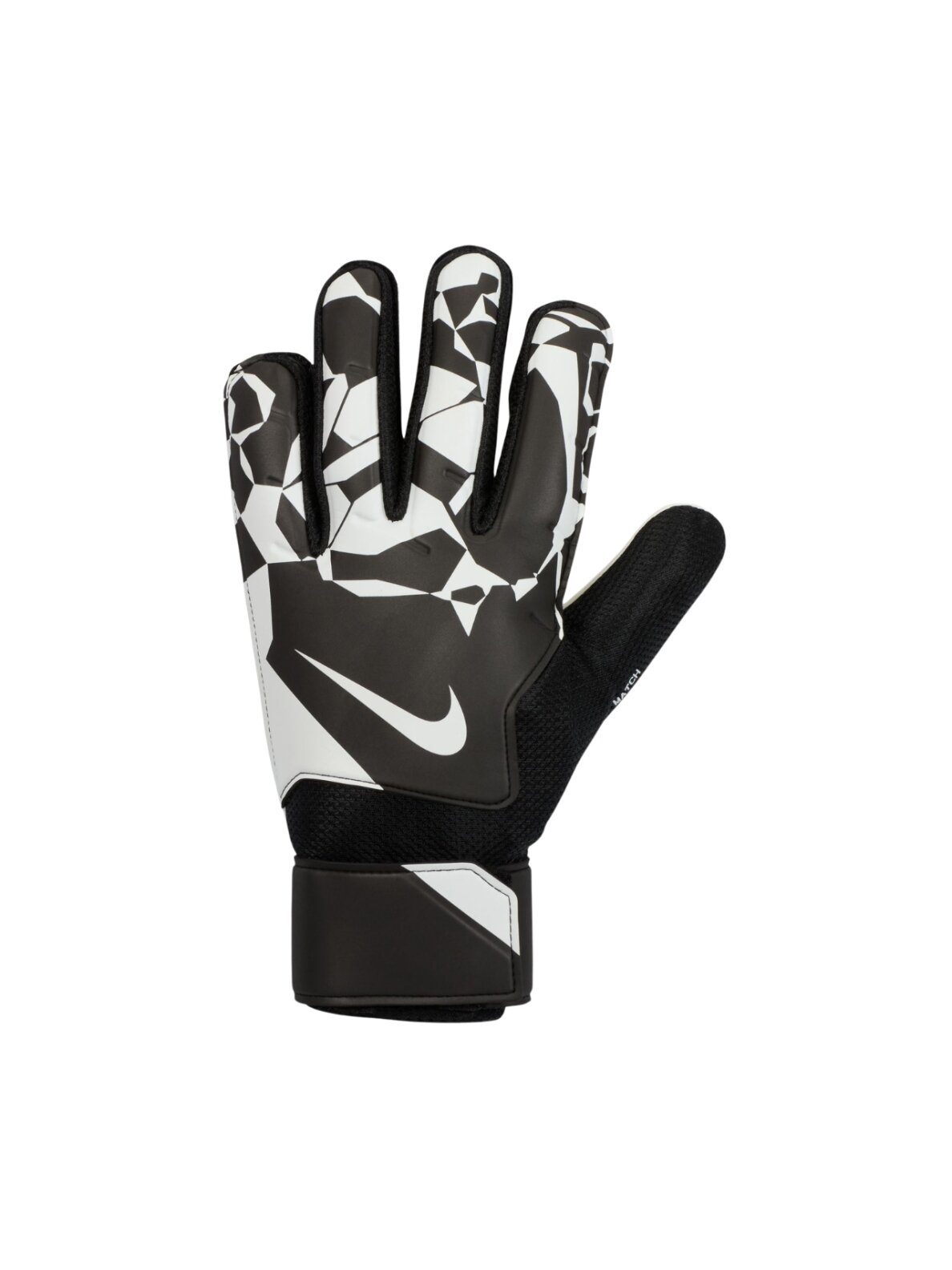 Nike Match Goalkeeper vartininko pirštinės juodos-baltos HQ0257 010 1 Nike Match Goalkeeper vartininko pirštinės juodos-baltos HQ0257 010 1