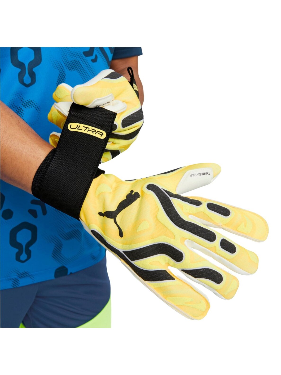 Puma Ultra Ultimate Hybrid Sun vartininko pirštinės vyrams geltonos 2