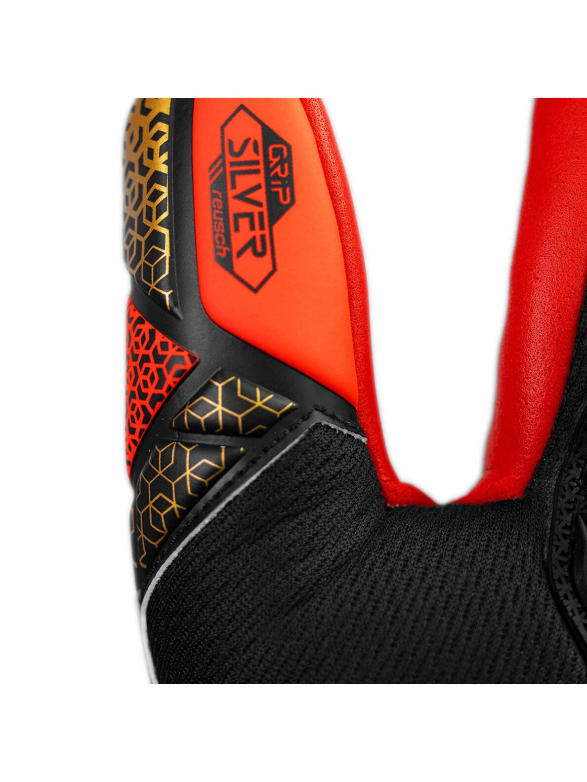 Reusch Attrakt Freegel Silver vyrams futbolo vartininko pirštinės juodos-raudonos 5 Reusch Attrakt Freegel Silver vyrams futbolo vartininko pirštinės juodos-raudonos 5