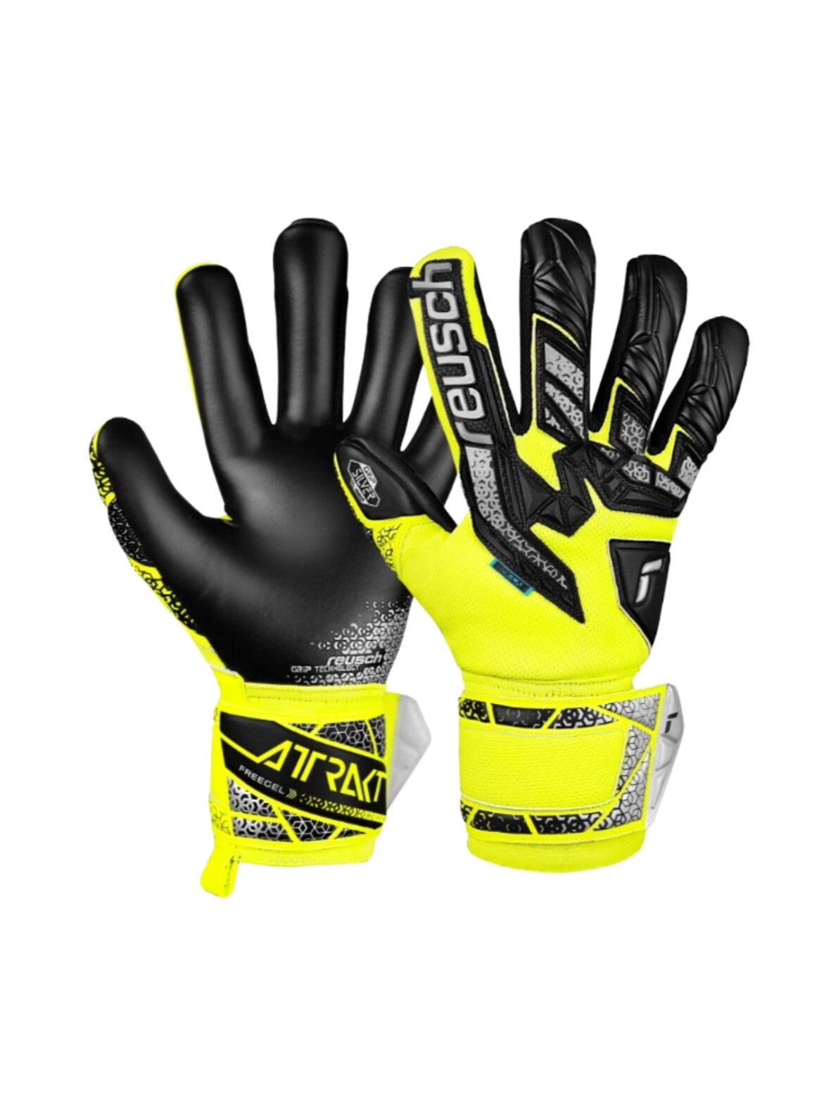 Reusch Attrakt Freegel Silver vartininko pirštinės vyrams geltonos-juodos 5570235 2025 Reusch Attrakt Freegel Silver vartininko pirštinės vyrams geltonos-juodos 5570235 2025