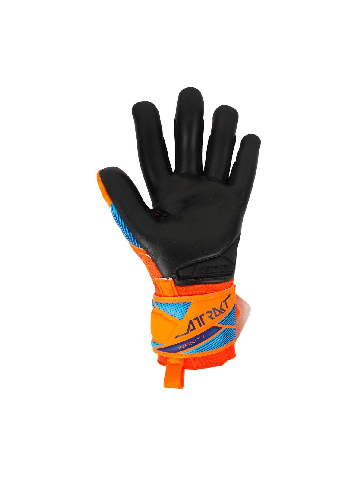 Reusch Attrakt Infinity Evolution NC Junior vartininko pirštinės vaikams, oranžinės-juodos-mėlynos 2