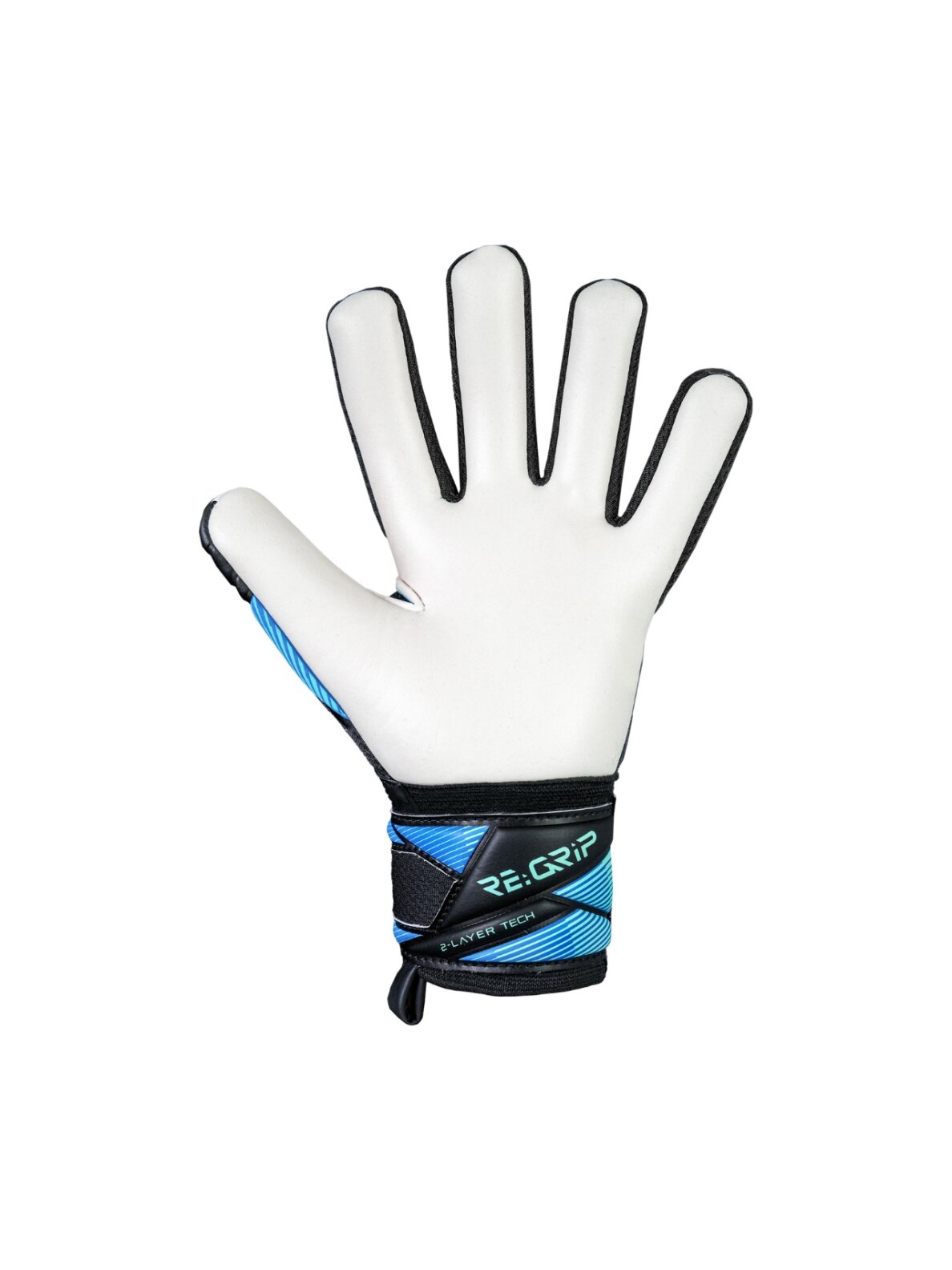 Reusch Attrakt RE:Grip NC Junior vartininko pirštinės vaikams juodai mėlynos 2 Reusch Attrakt RE:Grip NC Junior vartininko pirštinės vaikams juodai mėlynos 2
