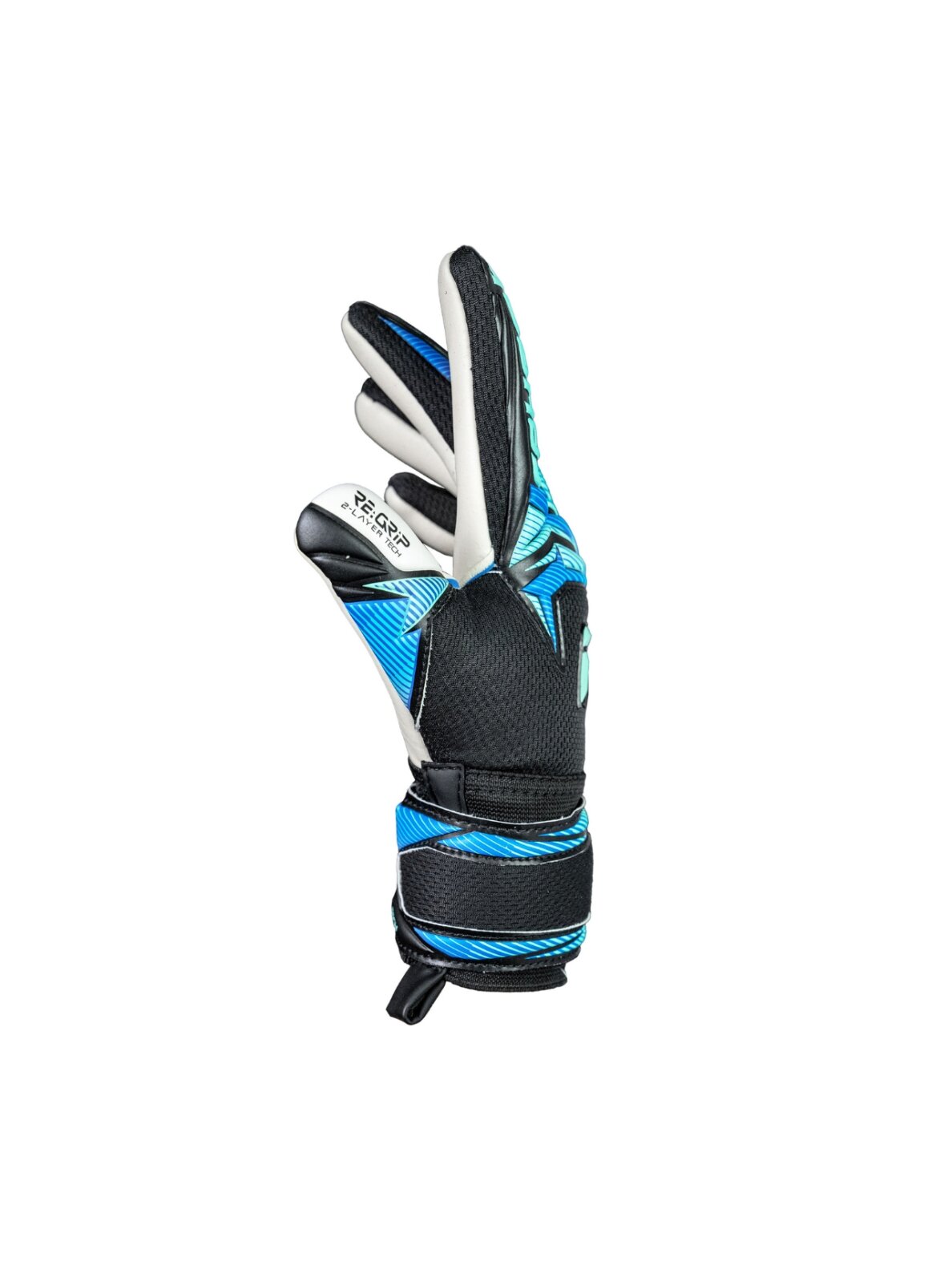 Reusch Attrakt RE:Grip NC Junior vartininko pirštinės vaikams juodai mėlynos 3