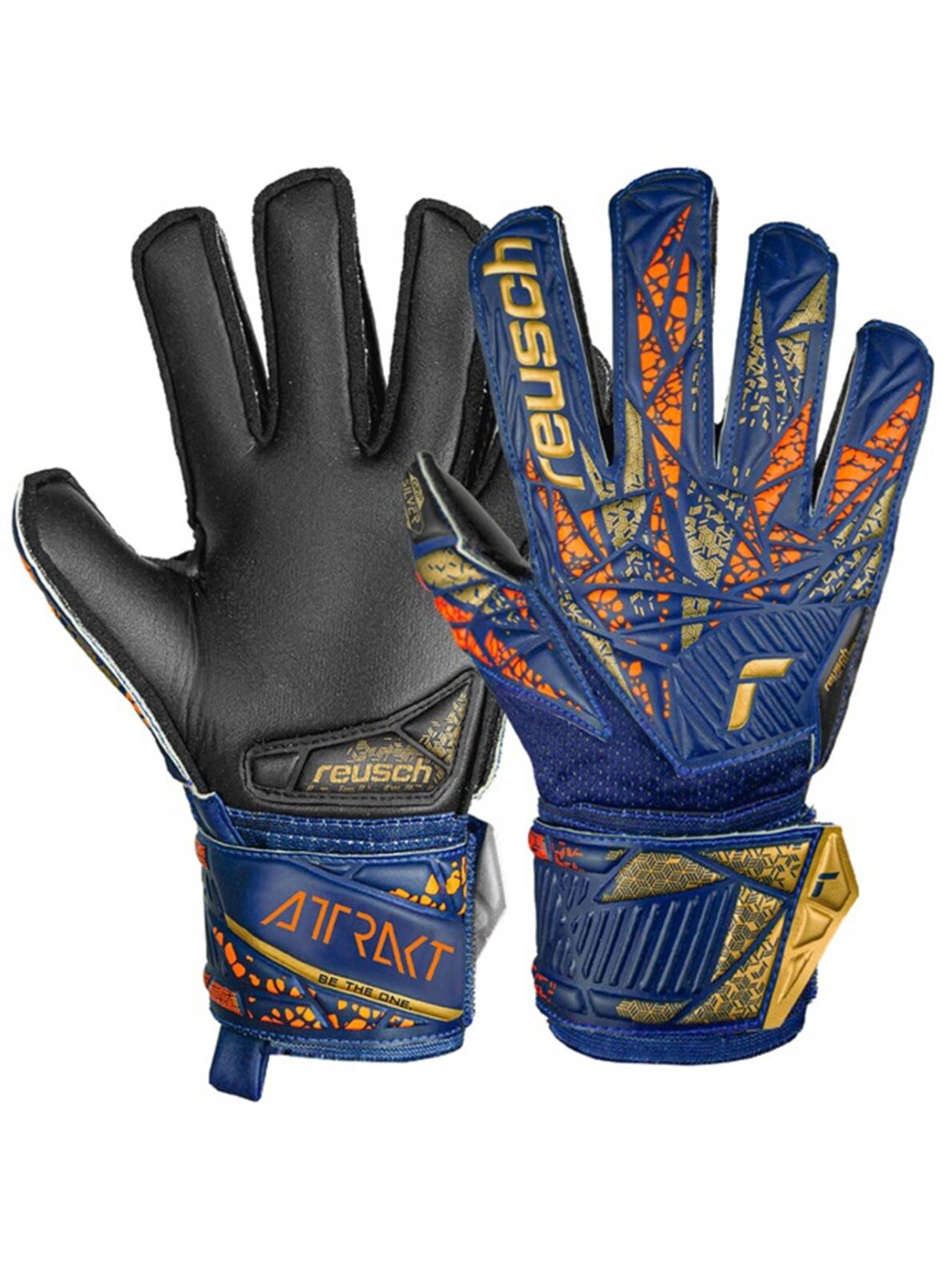 Reusch Attrakt Silver Junior vartininko pirštinės, tamsiai mėlynos 5472215 4411 Reusch Attrakt Silver Junior vartininko pirštinės, tamsiai mėlynos 5472215 4411