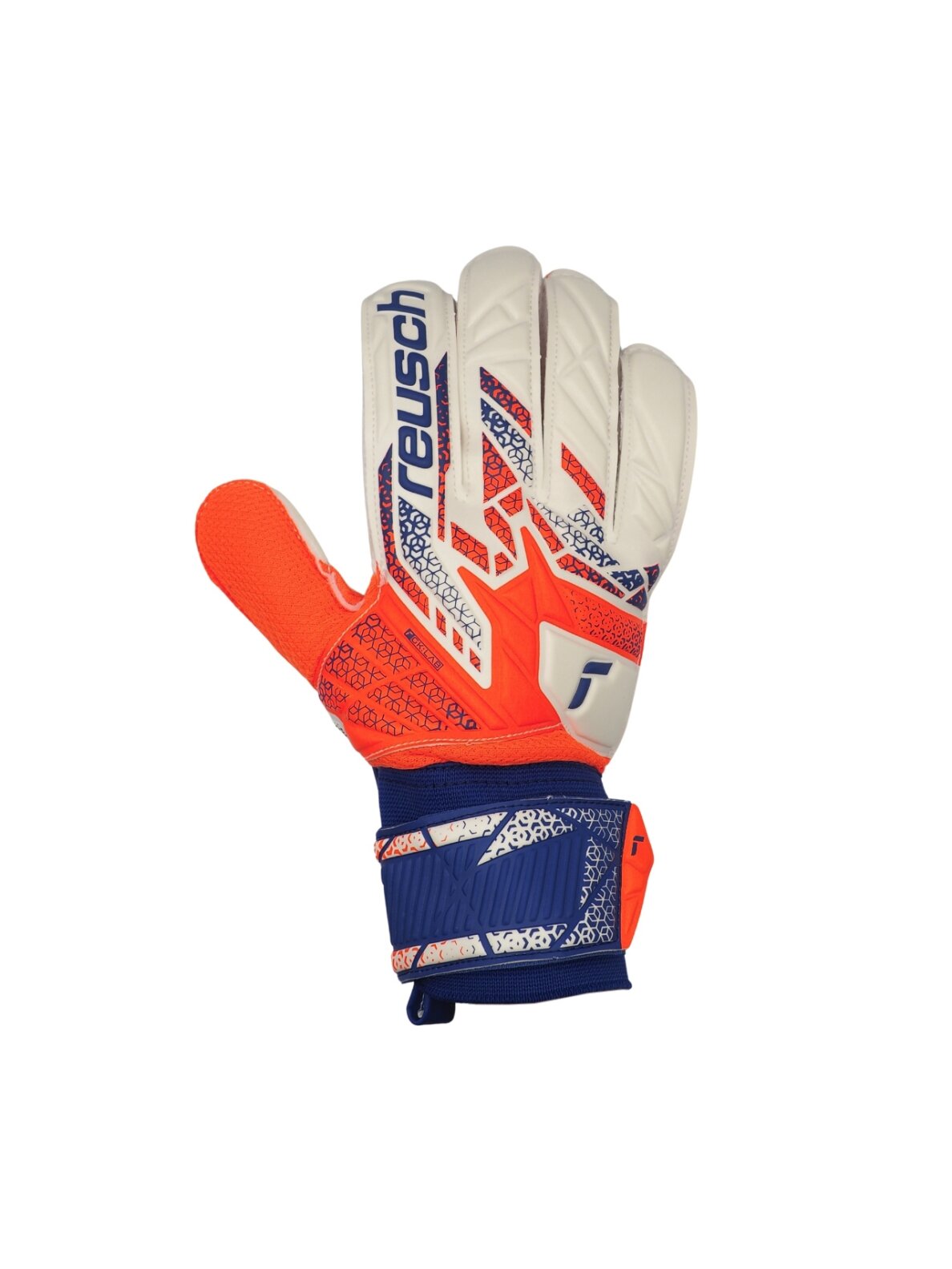 Reusch Attrakt Solid vartininko pirštinės baltos-oranžinės 5570516 2500 1 Reusch Attrakt Solid vartininko pirštinės baltos-oranžinės 5570516 2500 1