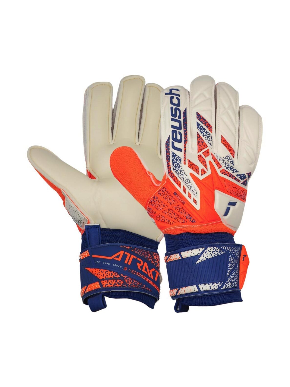 Reusch Attrakt Solid vartininko pirštinės baltos-oranžinės 5570516 2500 Reusch Attrakt Solid vartininko pirštinės baltos-oranžinės 5570516 2500