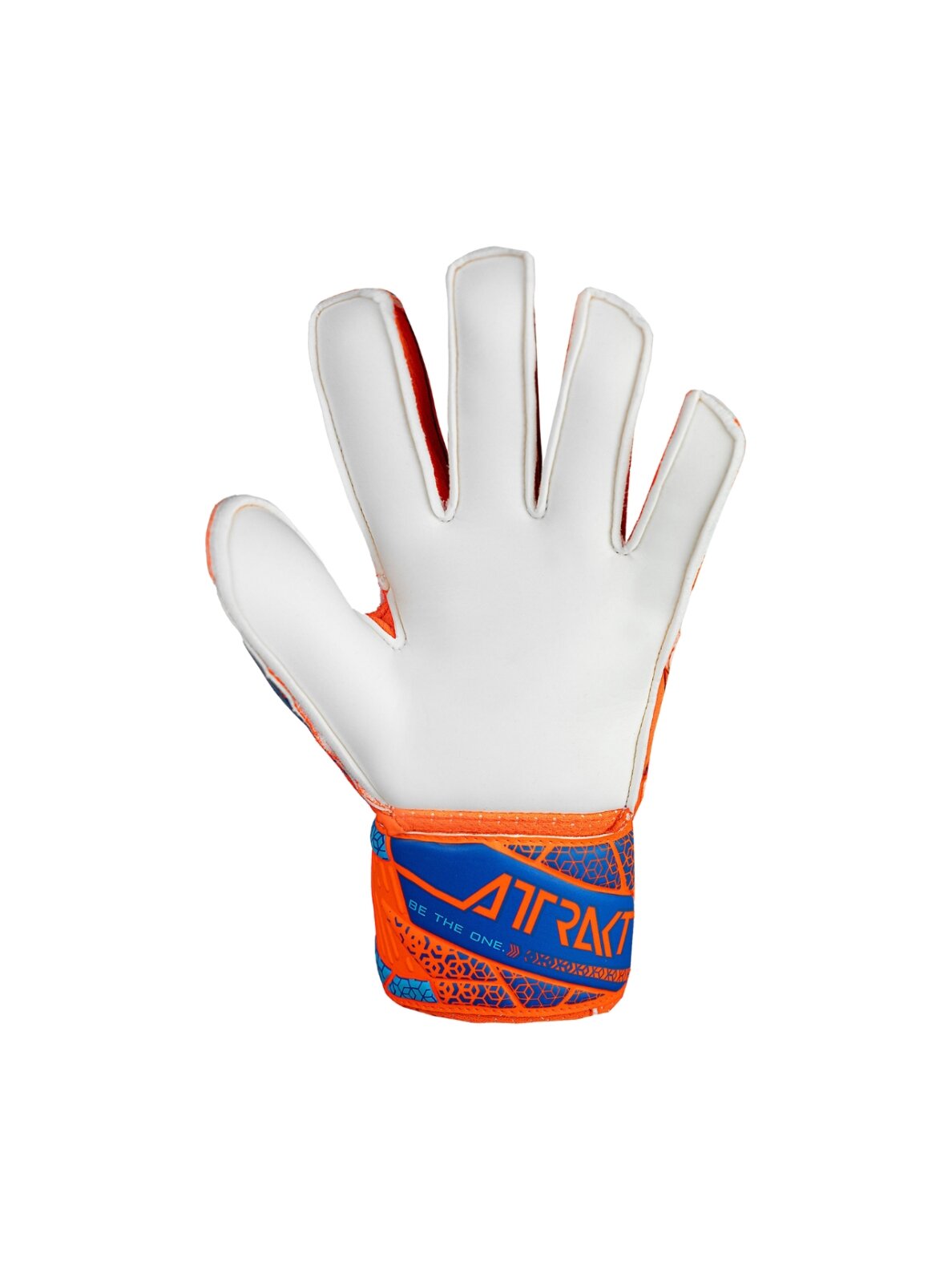 Reusch Attrakt Solid Finger Support Junior vartininko pirštinės vaikams mėlynos-oranžinės 2