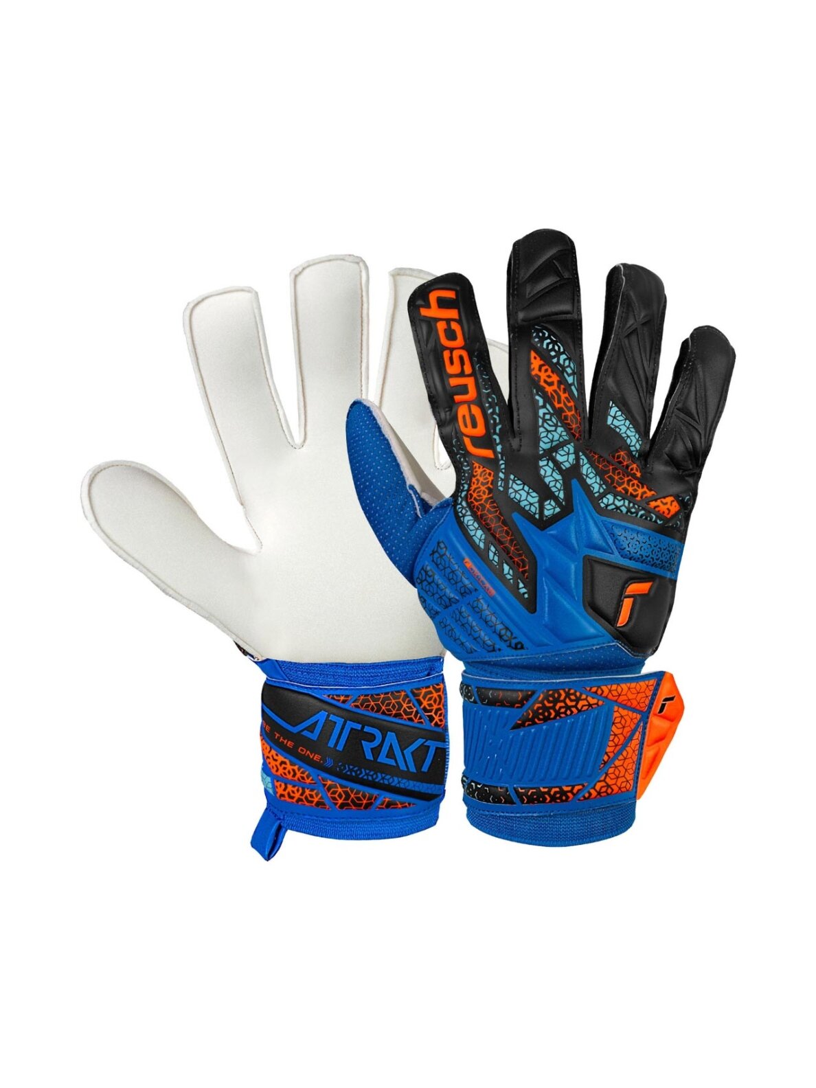 Reusch Attrakt Solid vartininko pirštinės mėlynos-juodos 5570515 4467 Reusch Attrakt Solid vartininko pirštinės mėlynos-juodos 5570515 4467