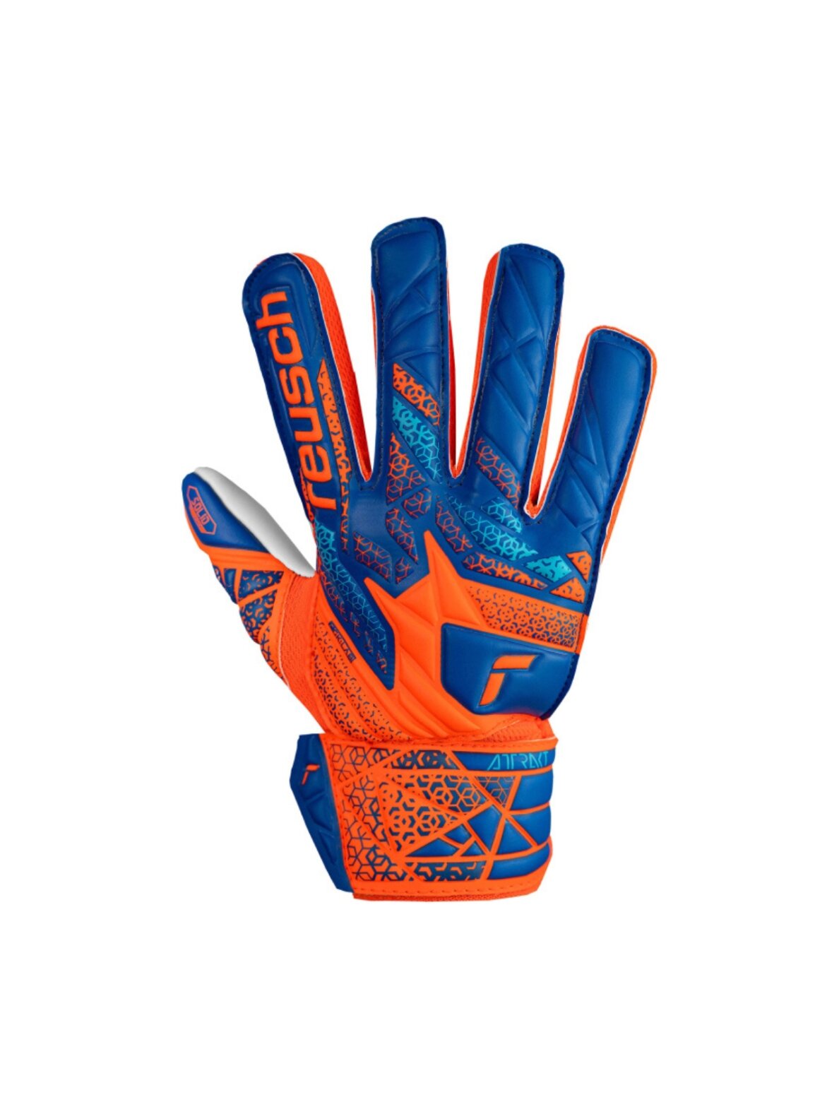 Reusch Attrakt Starter Solid Finger Support vartininkų pirštinės vaikams oranžinės-mėlynos 5472511 2290 2 Reusch Attrakt Starter Solid Finger Support vartininkų pirštinės vaikams oranžinės-mėlynos 5472511 2290 2