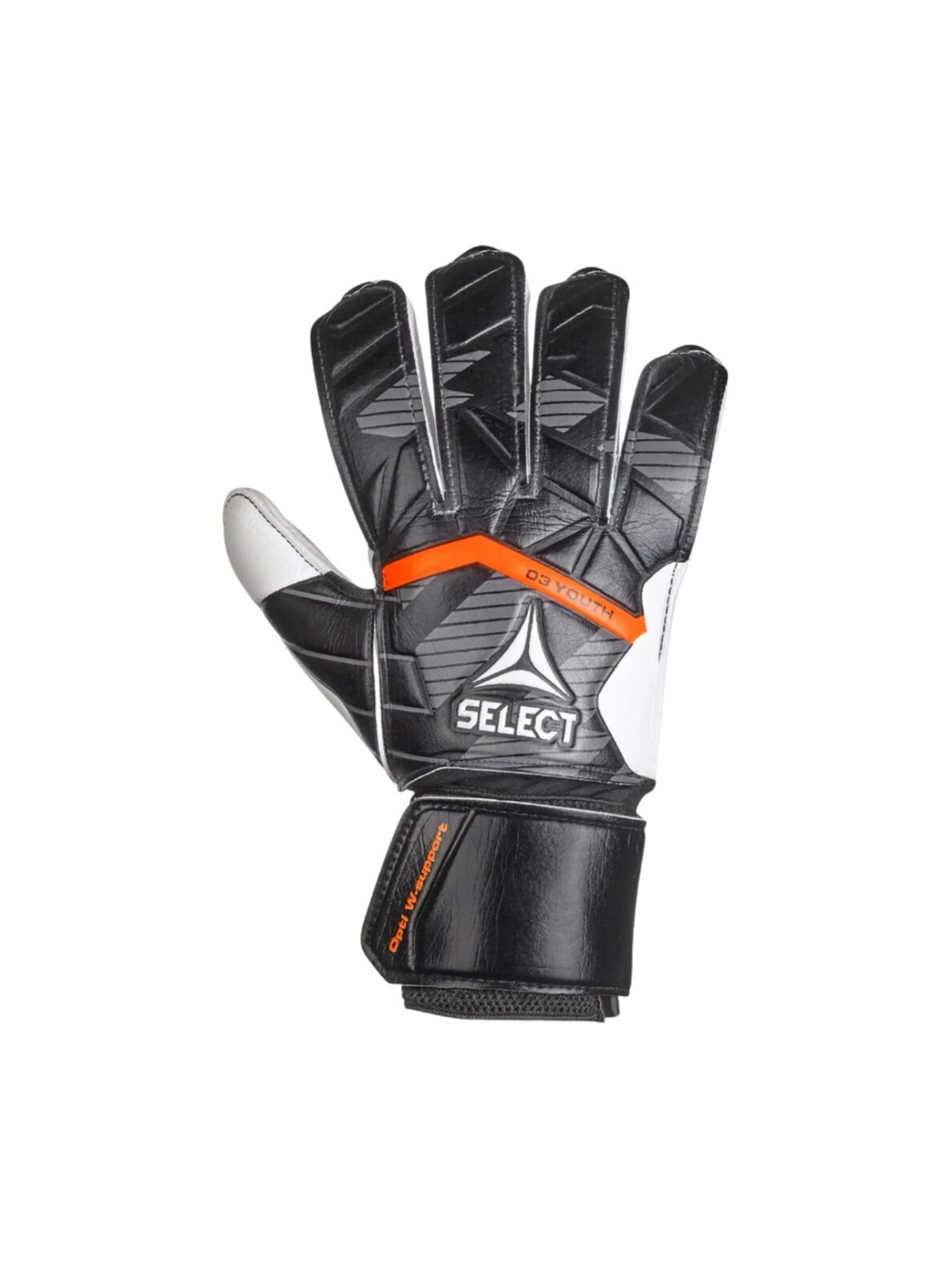 Select 03 Youth Flat Cut Jr vartininko pirštinės vaikams juodos-baltos 19063 1