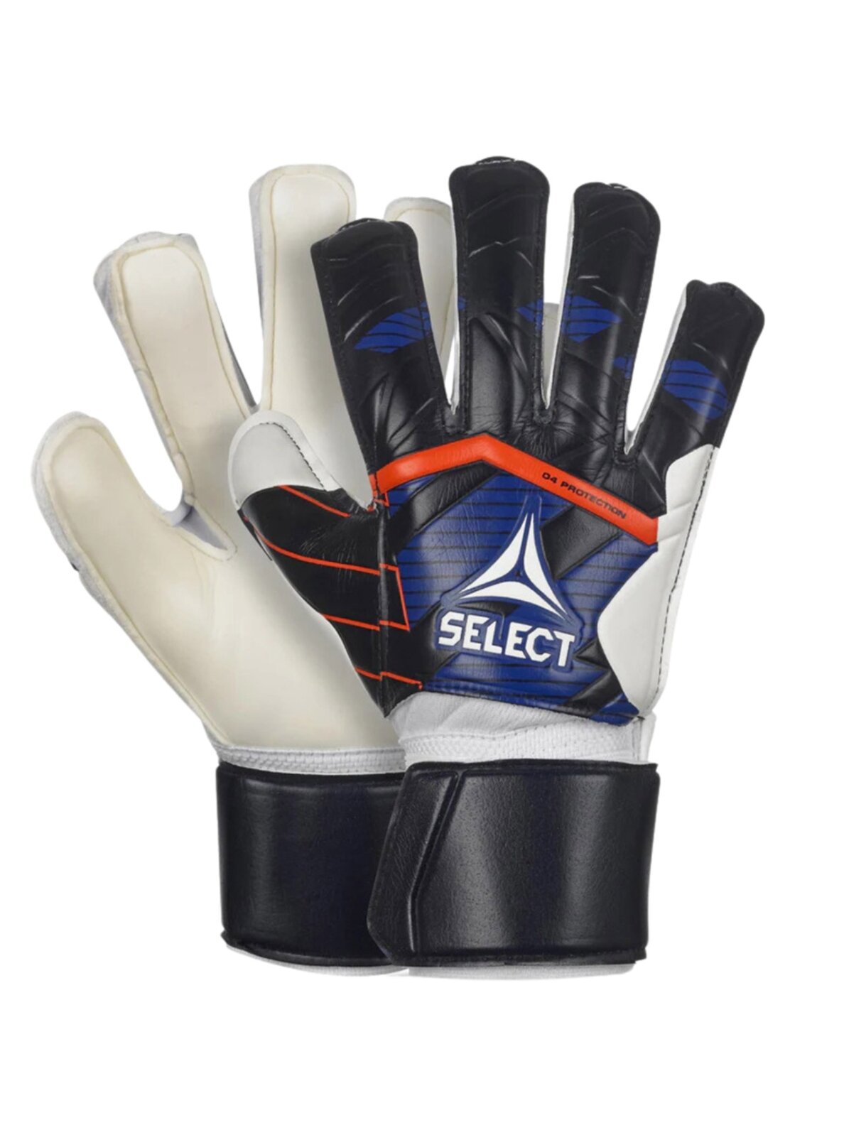 Select 04 Protection Flat Cut v24 vartininko pirštinės, juodos ir tamsiai mėlynos 18448 Select 04 Protection Flat Cut v24 vartininko pirštinės, juodos ir tamsiai mėlynos 18448