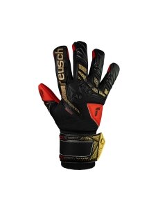 Reusch Attrakt Freegel Silver vyrams futbolo vartininko pirštinės juodos-raudonos