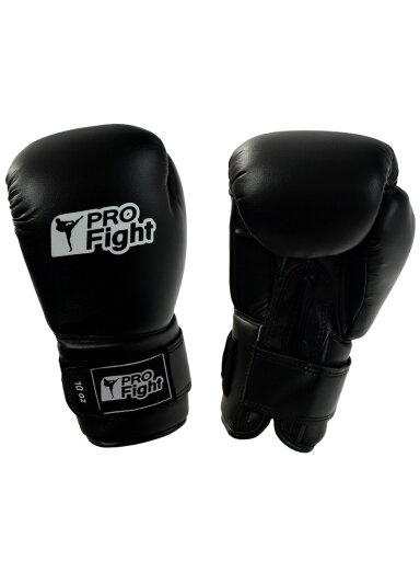 Profight PVC bokso pirštinės juodos